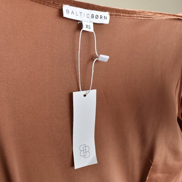 Baltic Born Meghan Wrap Velvet SPICE Maxi Dress NEW XS - Picture 8 of 8